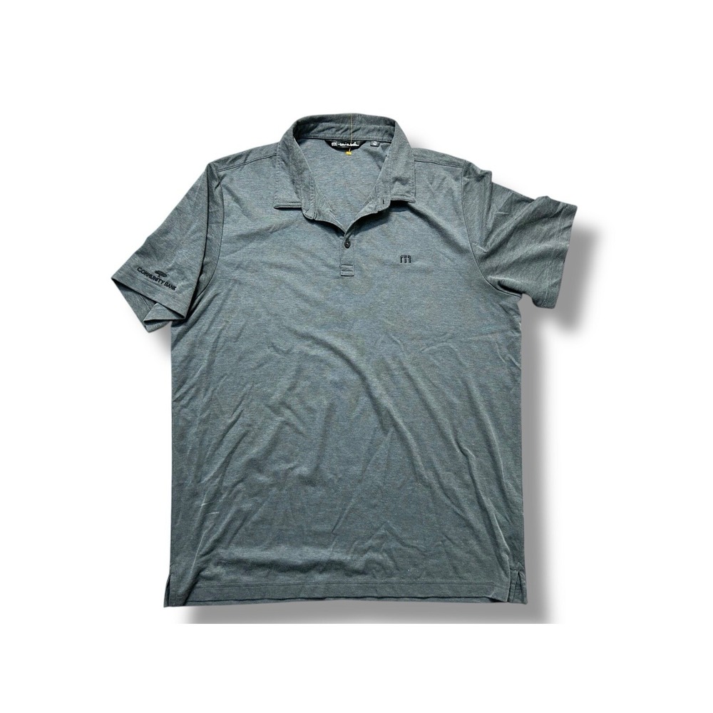 Travis Mathew Polo Shirt Mens XXL Grey Golf Casual Embroidered‎